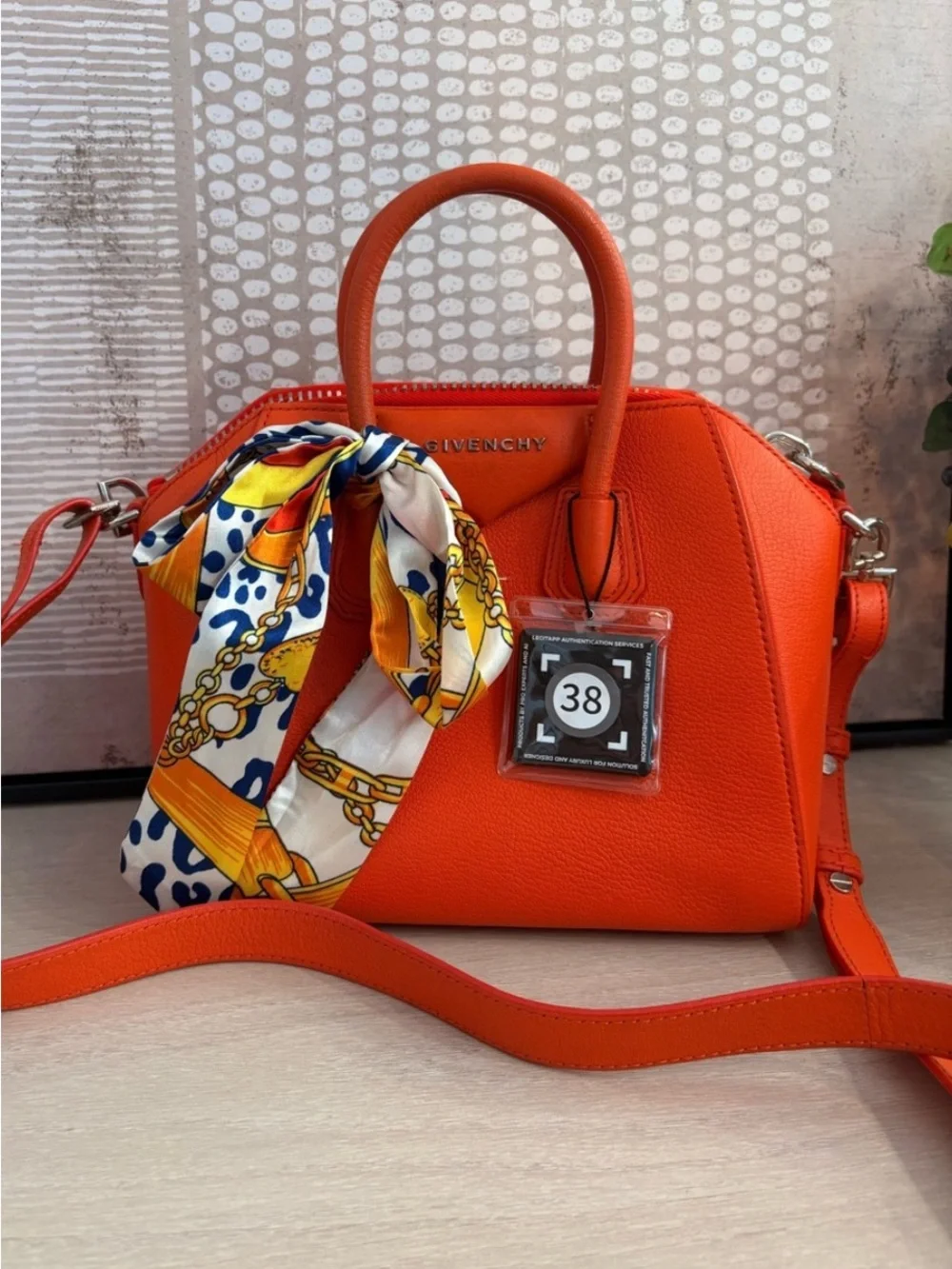 Givenchy Red Antigona-Style Satchel with Shoulder Strap
